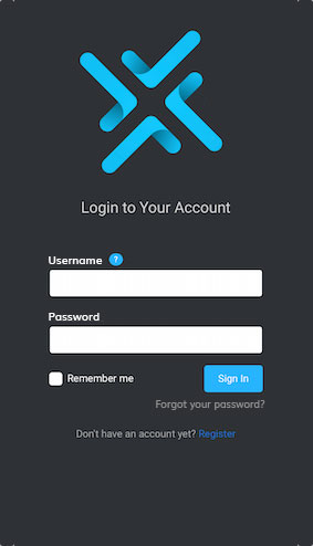 Mobile Login Screen Screenshot